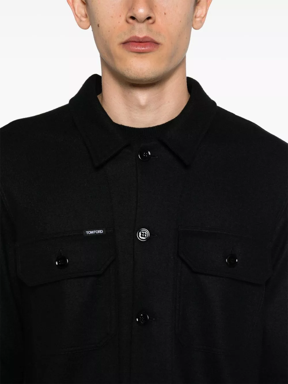 Affordable TOM FORD button-up cashmere overshirt Men 0130