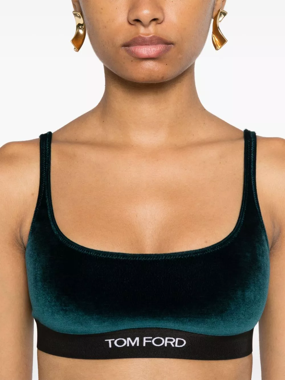 Affordable TOM FORD logo-underband crop top Women 0124