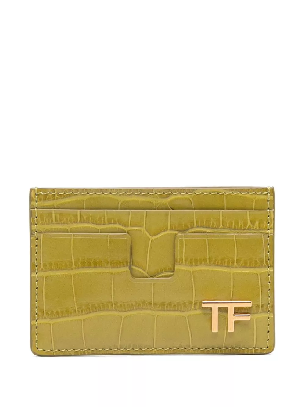 TOM FORD crocodile-effect leather cardholder Women 0122