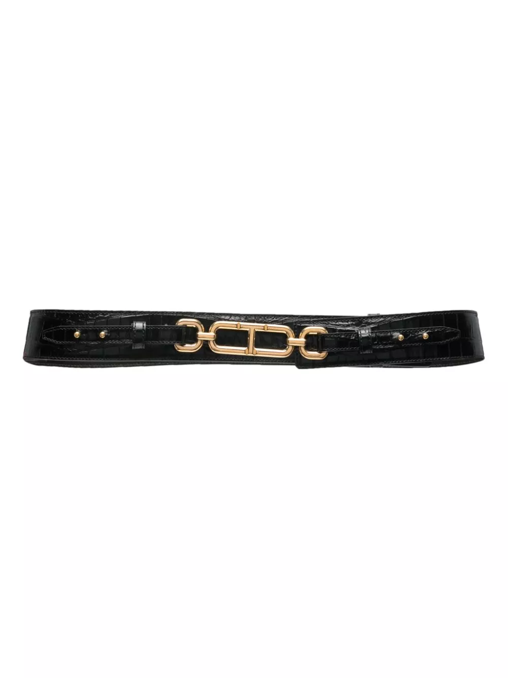 TOM FORD crocodile-effect leather belt Women 0122