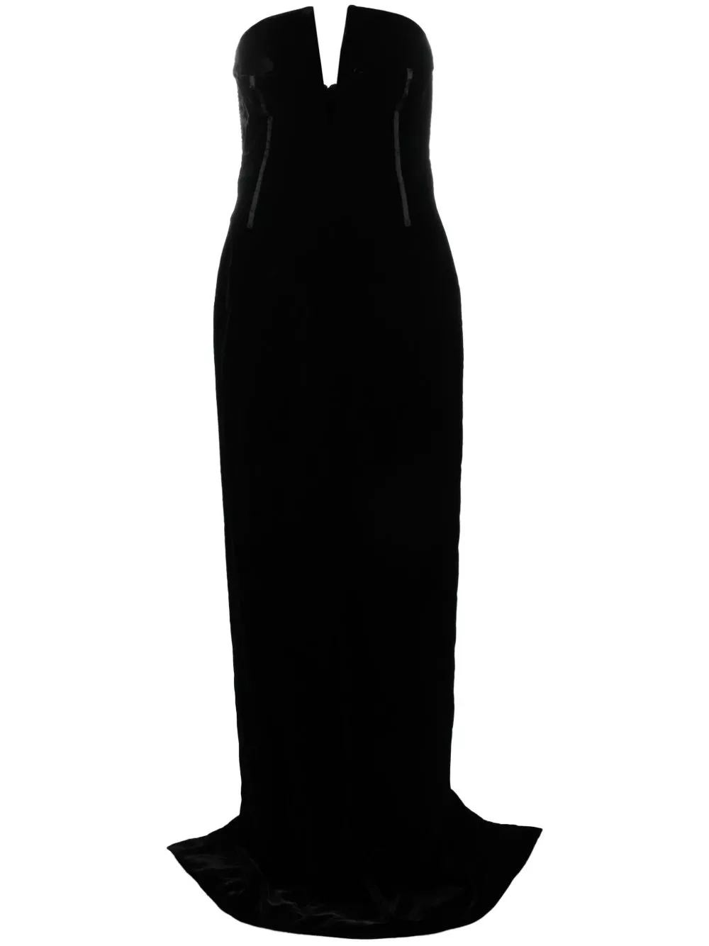 TOM FORD bustier strapless velvet gown Women 0116