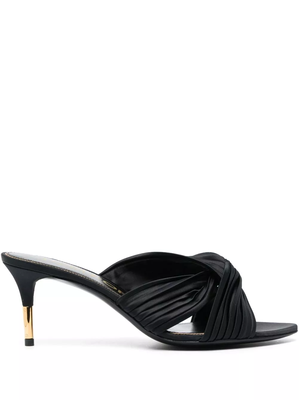 TOM FORD knot-detail 75mm pleated mules Women 0120