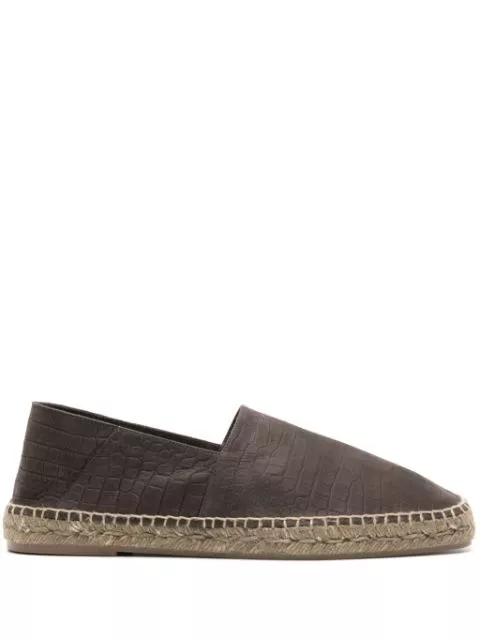 TOM FORD embossed-crocodile leather espadrilles Men 0125