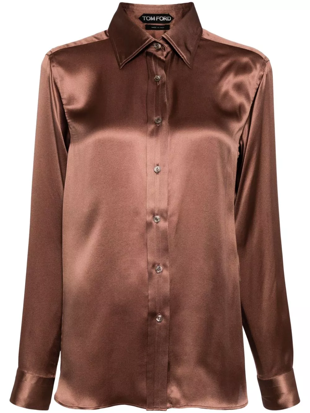 TOM FORD long-sleeved silk-satin shirt Women 0123