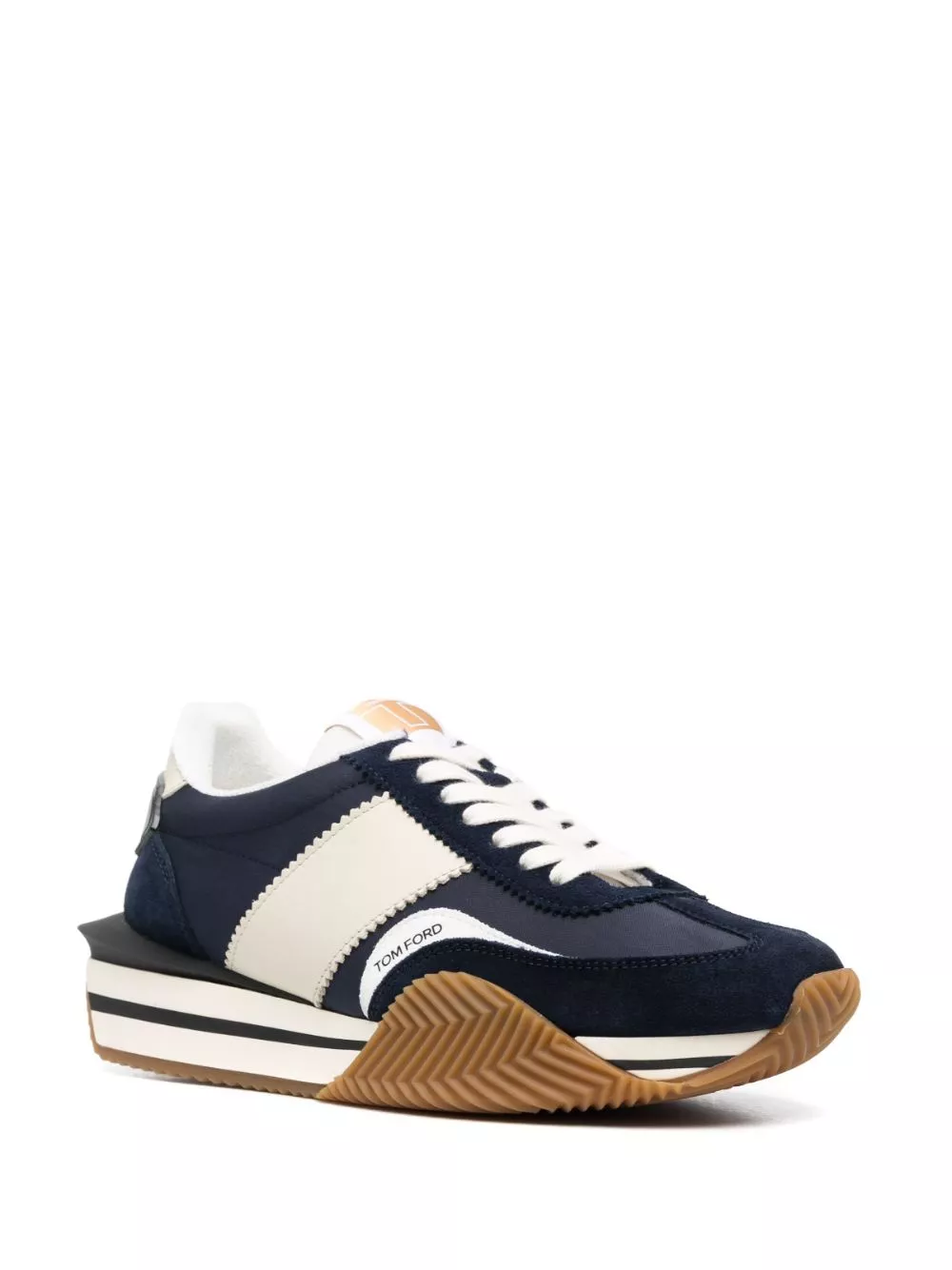 Affordable TOM FORD James panelled leather sneakers Men 0127