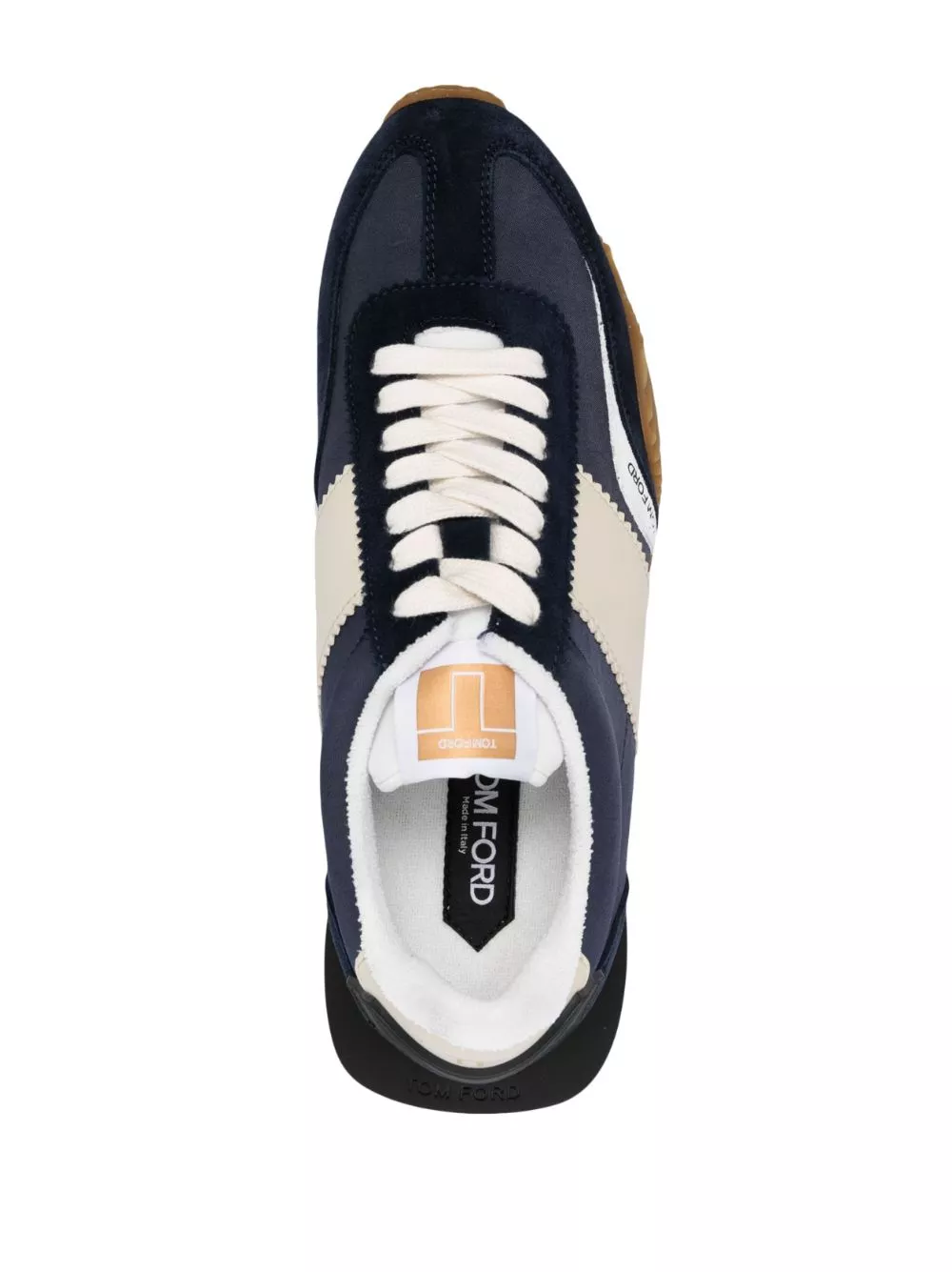 Affordable TOM FORD James panelled leather sneakers Men 0127