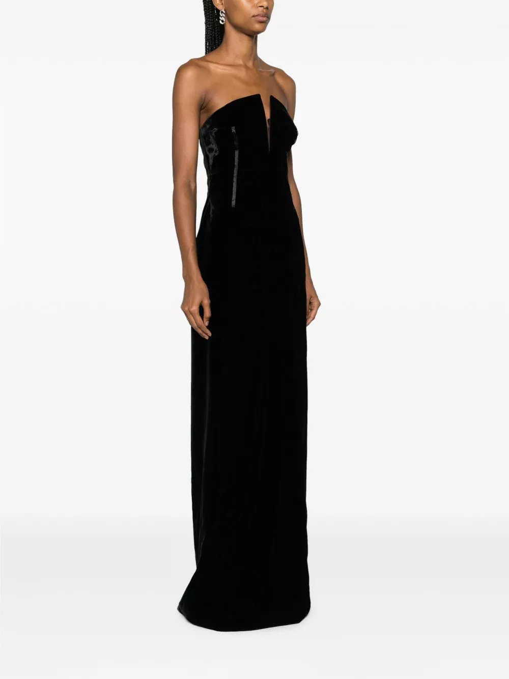 Cheap TOM FORD bustier strapless velvet gown Women 0116