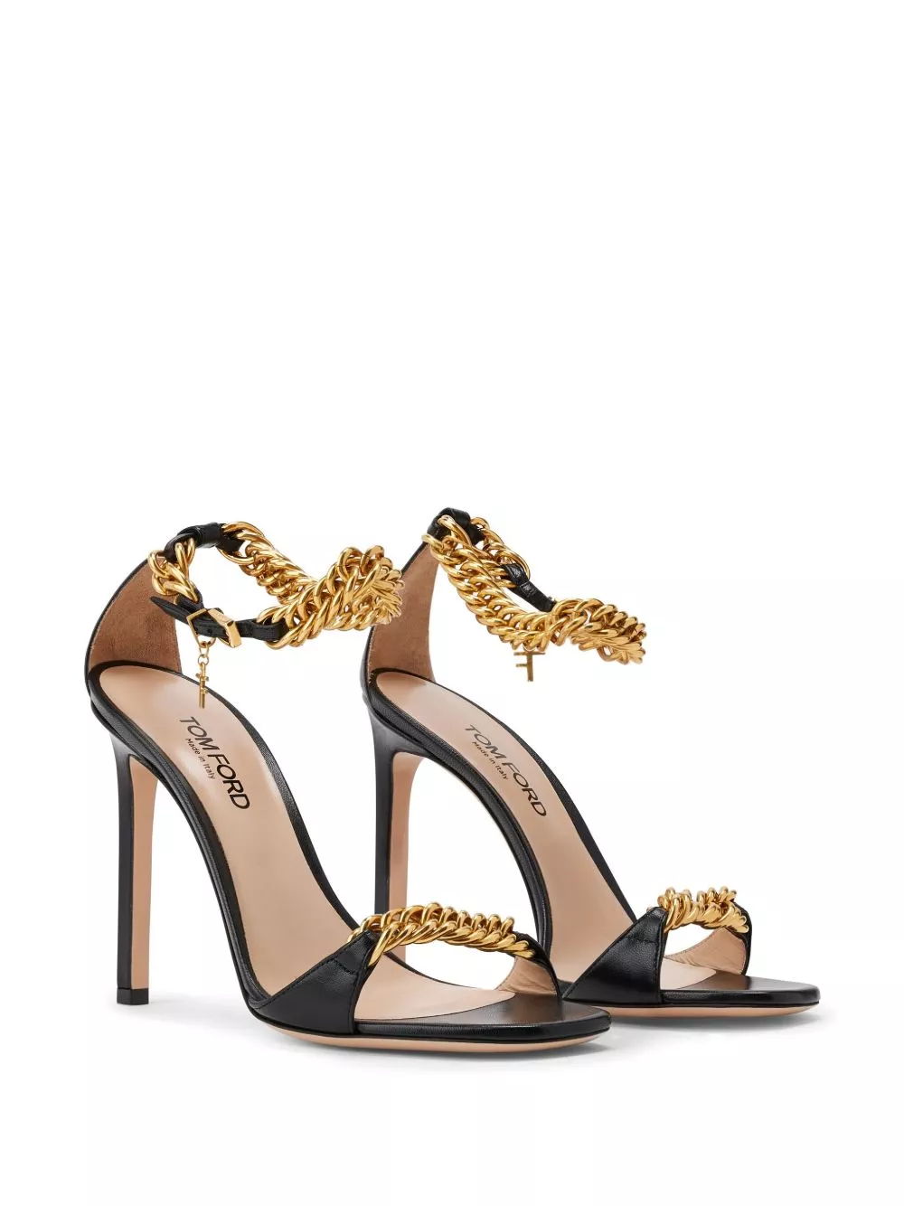 Affordable TOM FORD Zenith 105mm chain-link sandals Women 0129