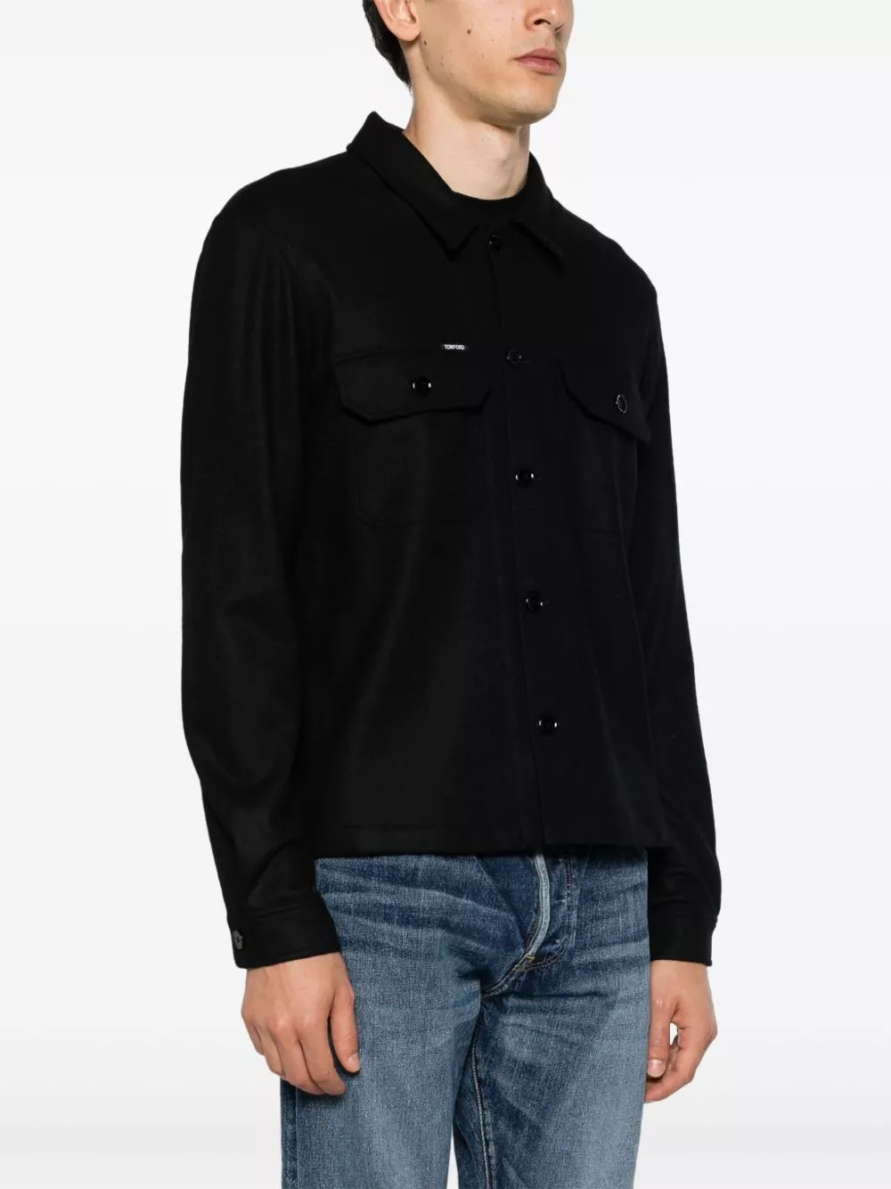 Affordable TOM FORD button-up cashmere overshirt Men 0130