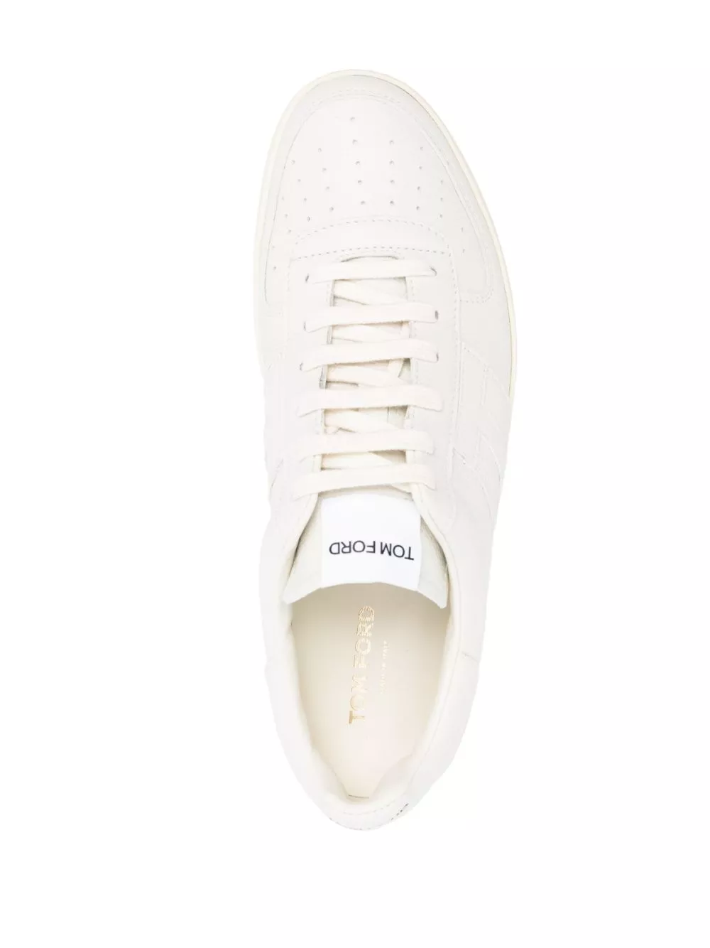 Cheap TOM FORD logo-patch low-top leather sneakers Men 0127