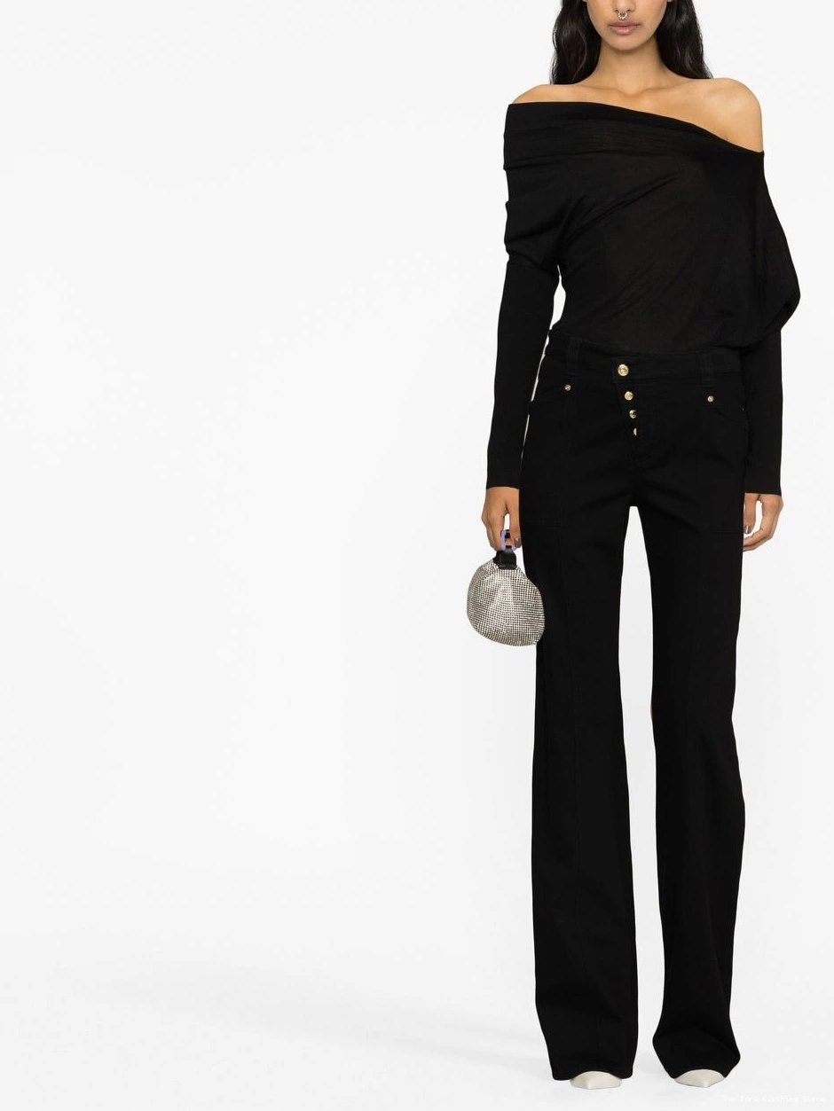 Cheap TOM FORD flared Women trousers high-rise 0217