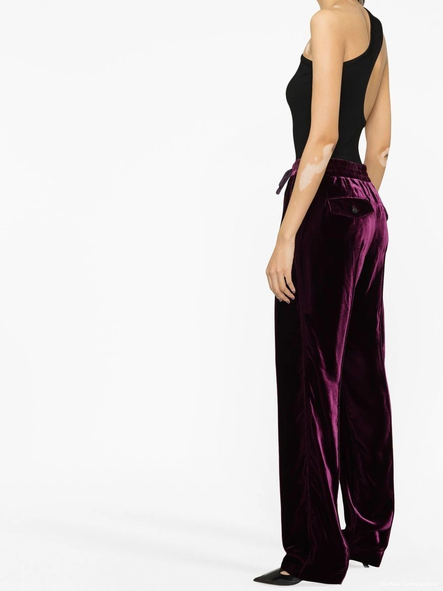 Cheap track velvet pants straight-leg Women FORD TOM 0219