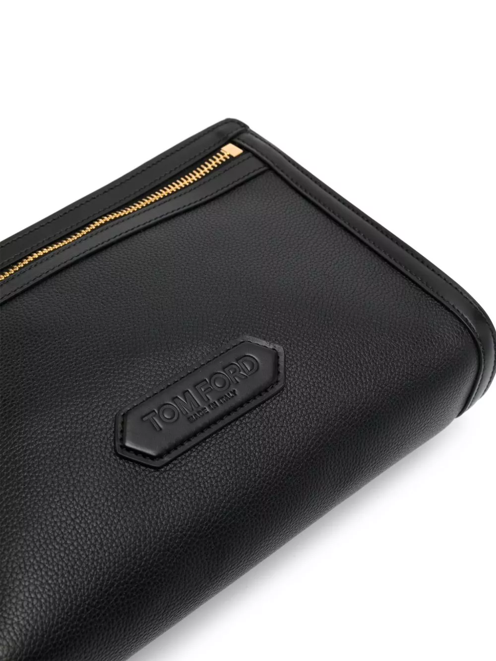 Affordable TOM FORD embossed-logo leather clutch Men 0205