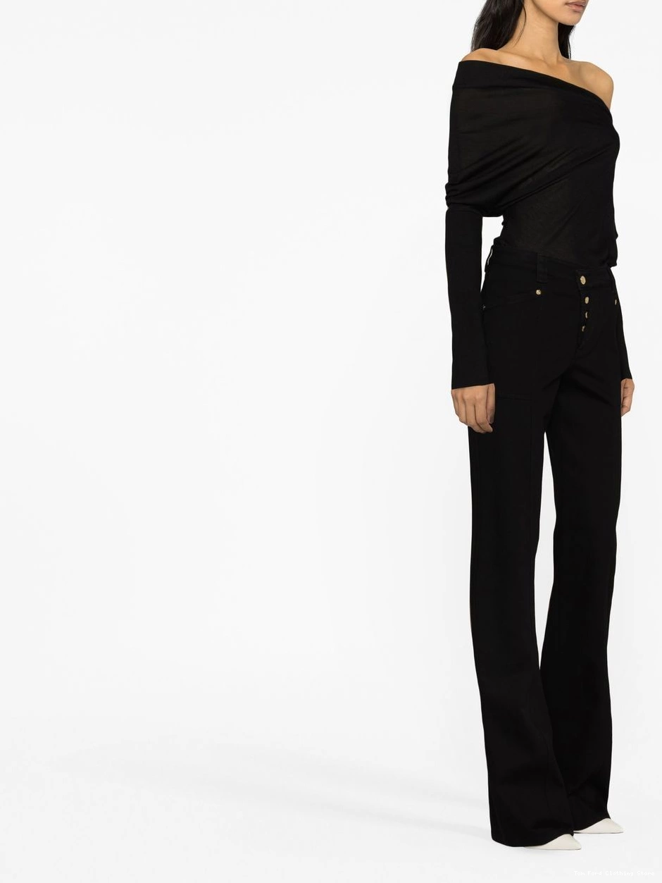 Cheap TOM FORD flared Women trousers high-rise 0217