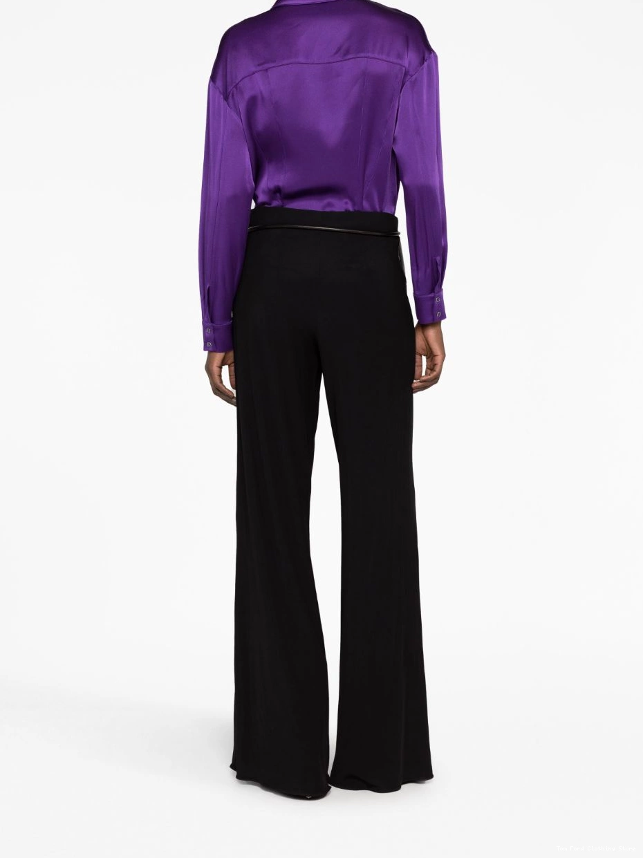 Affordable wide-leg trousers silk Women TOM cut-out FORD 0217