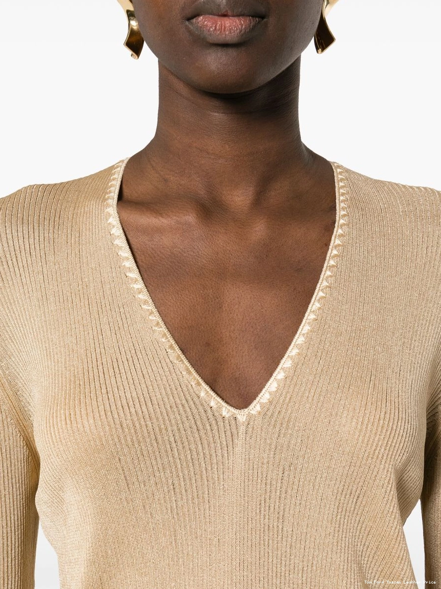 Cheap TOM FORD jumper V-neck Women ribbed 0214