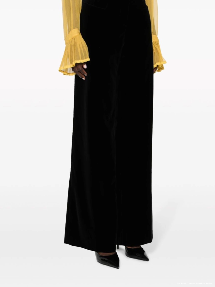 Cheap high-waist FORD trousers TOM wide-leg Women velvet 0215