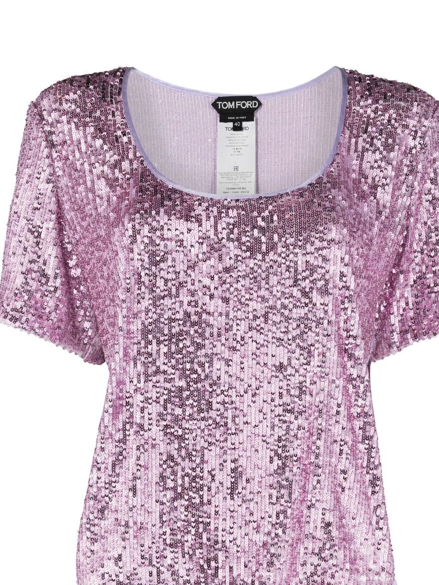 Cheap FORD sequin top Women short-sleeve TOM 0214