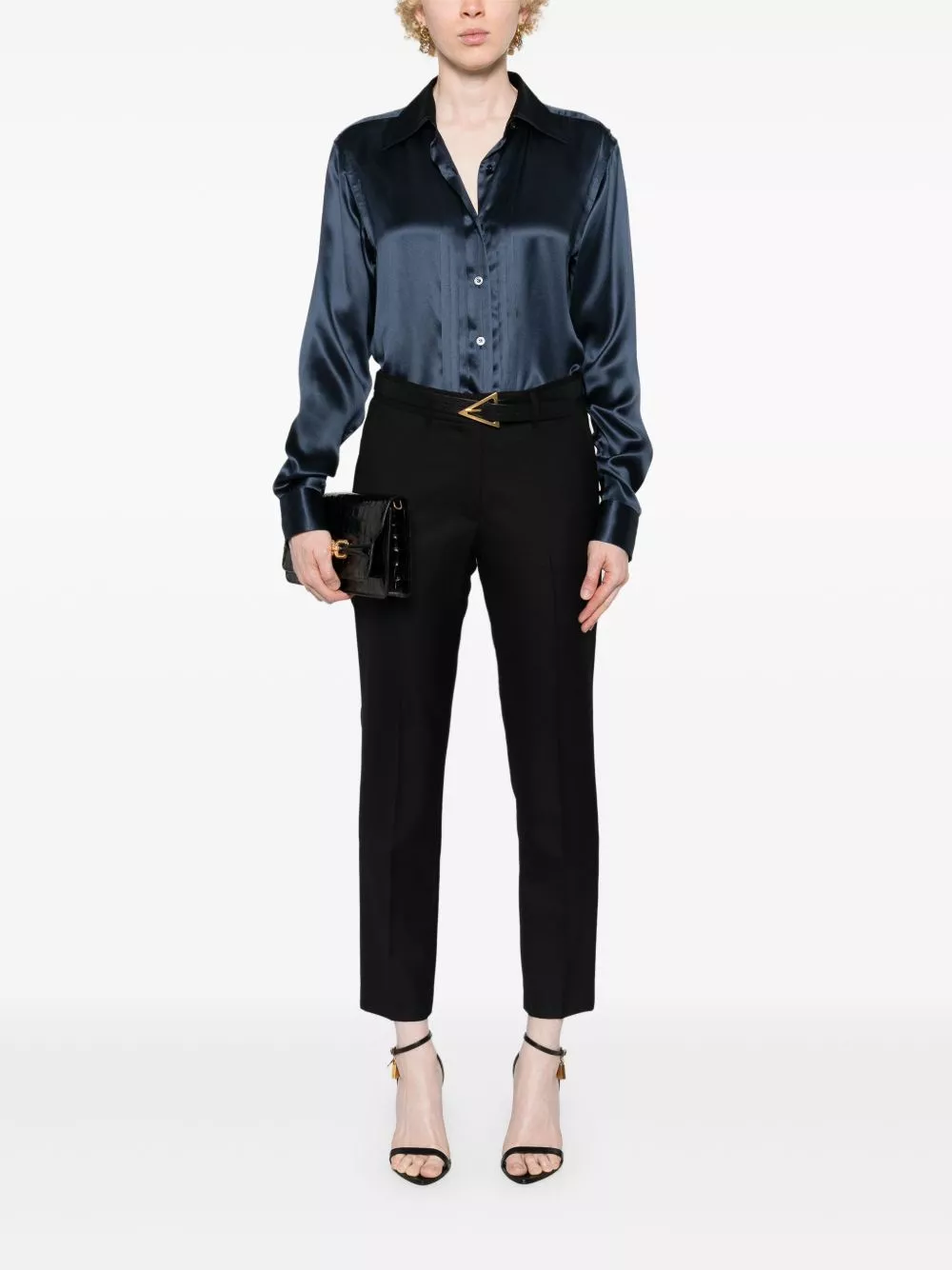 Cheap TOM FORD pintuck-detail silk shirt Women 0203