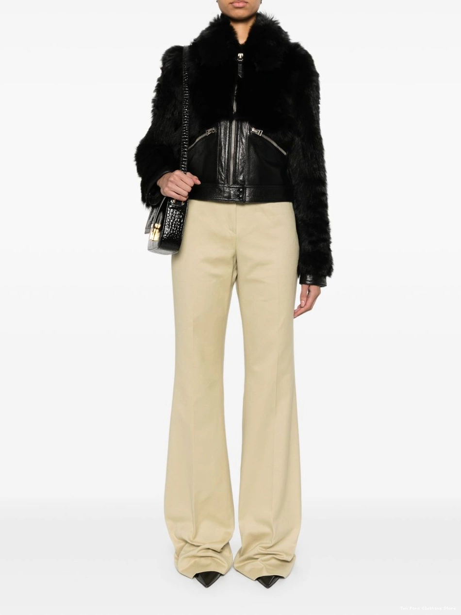 Affordable TOM FORD jacket Women shearling-panel 0222