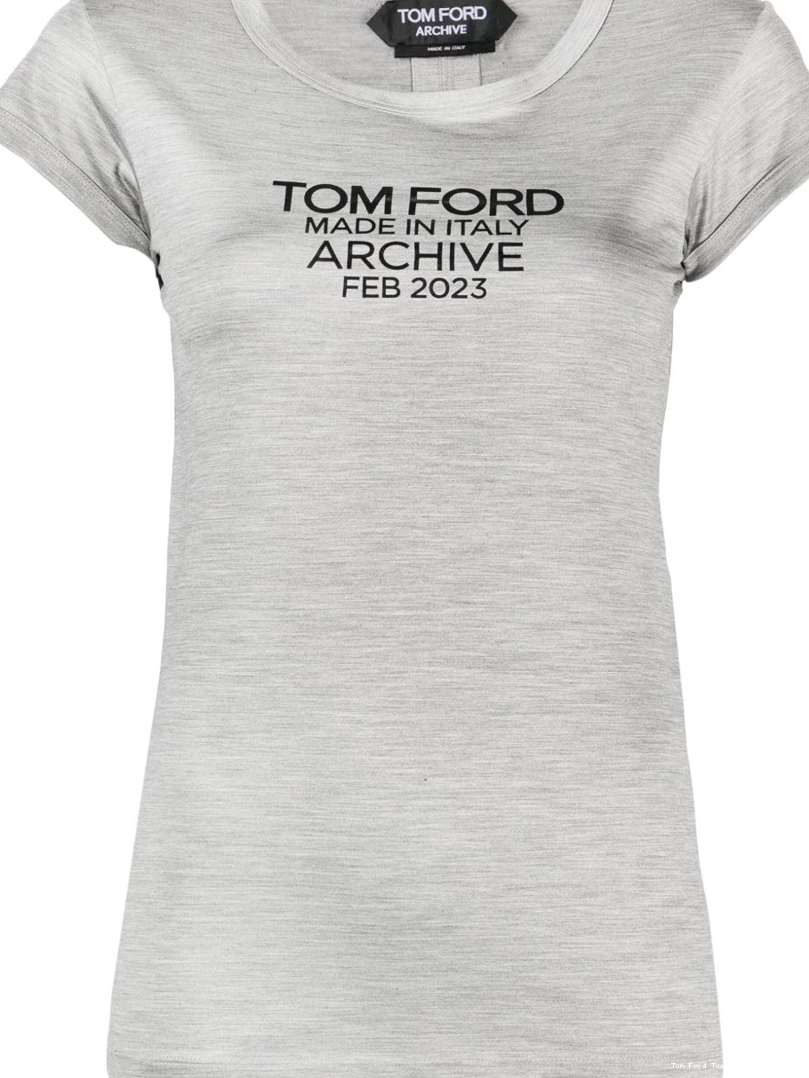 silk logo-print T-shirt TOM Women FORD 0311