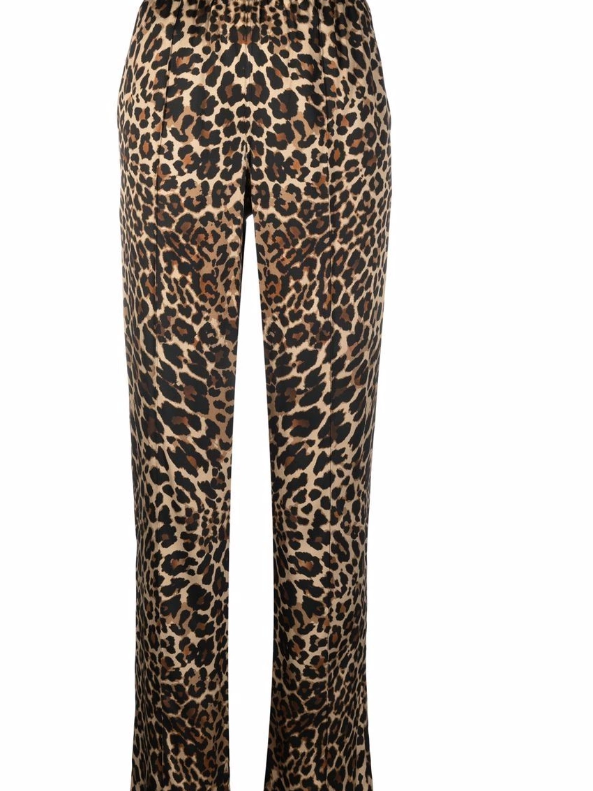 Affordable Women straight-leg trousers leopard-print TOM FORD 0311