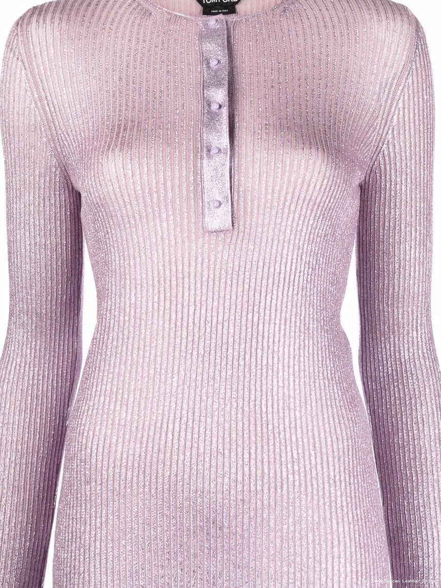 fine cashmere top TOM FORD ribbed Women glossy 0310